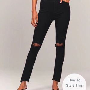 Abercrombie high rise skinny ankle jeans size 37